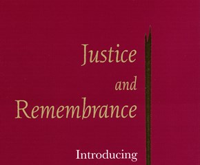 Red coloured book cover of the book Justice and Rememberance by Dr. Reza Shah Kazemi