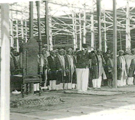 Aga Khan III reciting ‘Id Namaz in Nairobi on February 2, 1937