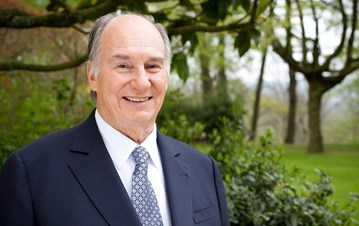 His Highness Aga Khan IV in a suit 