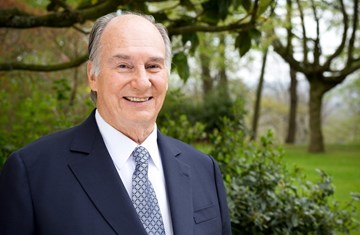 His Highness Aga Khan IV in a suit 