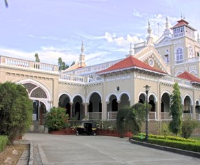 Aga Khan Palace, Pune, India. Constructed in 1892 under direct patronage of the 48th Ismaili Imam, Sir Sultan Mahomed Shah, Aga Khan III