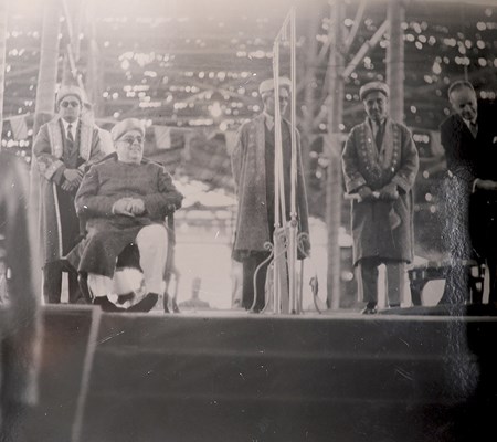 Aga Khan III at his Golden Jubilee Celebration at Nairobi Parklands Ground on March 1st, 1937