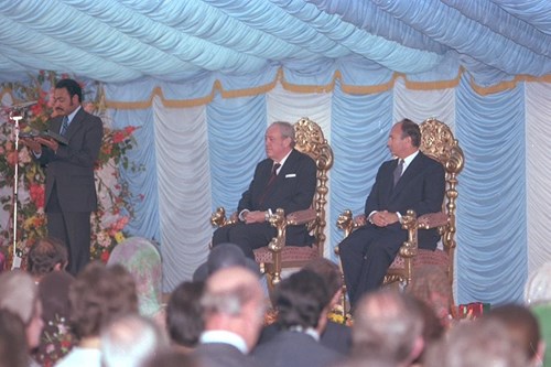 Professor Topan reciting the Qur’an at the Foundation Laying Ceremony of the Ismaili Centre, London.